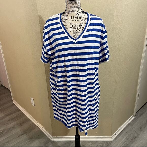 Ellos‎ tunic length stripe top size large - Picture 1 of 7